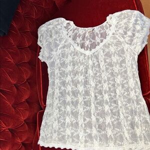 True Grit White Lace Blouse